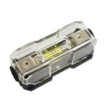 RD in-line Mini ANL Fuse Holder, 4-8 Gauge AWG in-Line Waterproof AFS Fuse Holder Auto Parts, Automotive, Marine, Industrial Inline Fuse Holders for Car Audio Amplifier(100A Fuse Included)