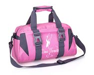 Small/Large Dance Duffle Bag For Girls Sport Gym Bags For Women Yoga Bag (pink and white, Large)