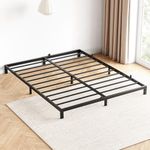 GAOMON 8 Inch Queen Bed Frame, Low Profile Queen Metal Platform Bed Frame Support Mattress Foundation, Noise Free, Easy Assembly, Black