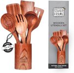Silver Frame Wooden Spoons for Cook