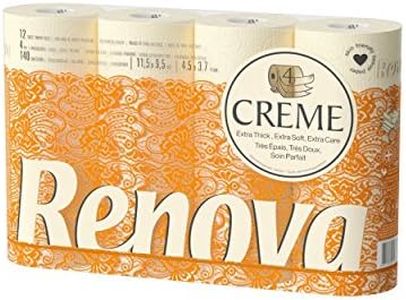 Renova Toilet Paper 4-Ply Cream Scented 12 Rolls