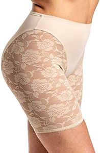 Bandelettes ALLURE Anti-Chafing Lace Panty Shorts - Prevent Thigh Chafing – Semi-Compression Shorts for Inner-thigh Rubbing - Breathable & Comfortable - Women's Underwear & Lingerie (Beige,XXL)