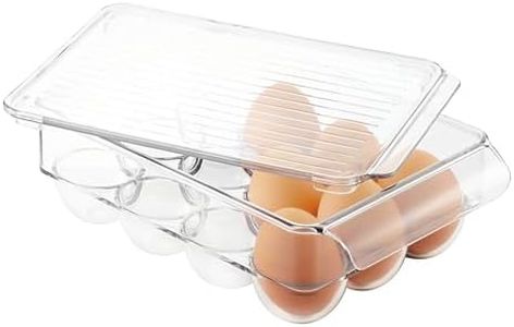 InterDesign Fridge/Freeze Binz Egg Holder, Small (Holds 12 Eggs), Clear