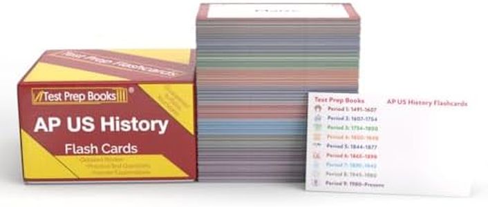 AP US History Study Cards 2024-2025: AP US History Review Prep with Practice Test Questions [Full Color Cards]