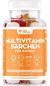 Kinder Multivitamin Fruchtgummis mit Zink, Vitamin C & Vitamin D - Vitamine für Kinder ab 3 Jahren - Zink für das Immunsystem - Kindervitamine (60 Gummis)