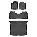 SMARTLINER SA0422/B0422/D0422 Custom Fit Floor Mats 2 Rows and Cargo Liner Behind 2nd Row Set Black for 2019-2021 Honda Passport