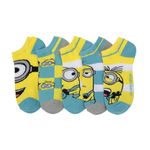 Bioworld Minions Adult Ankle Socks 5-Pack, Multicolored, One Size