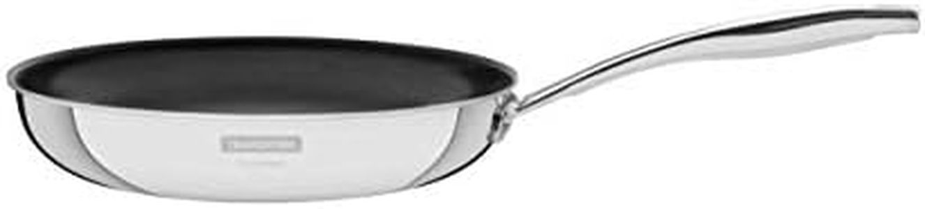 Tramontina Grano Stainless Steel Shallow Frying Pan with Non-Stick Coating and Tri-Ply Body, 26 cm Diameter