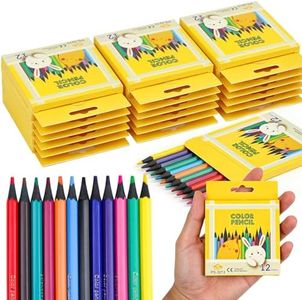 Acrridi Mini Colored Pencils Bulk 24 Boxes Party Favors