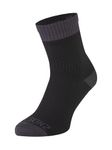 SEALSKINZ Unisex Waterproof Warm Weather Ankle Length Sock - Black/Grey, Large