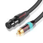 KEBILSHOP PREMIER XLR to RCA Cable [2PACK],XLR Female to RCA Male Audio Cable xlr female to rca male adapter cord.(3 Meter/9.8 Feet)