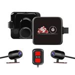 VSYSTO Motorcycle Dash Cam Bike Camera, 130° Wide Angle Motorbike Camera Front and Rear, WiFi 1080P Sports DVR Waterproof with Starlight Night Vision, G-Sensor, Loop Recording