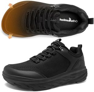Men's Orthopedic Diabetic Extra Wide Walking Shoes: Comfortable Supportive Heel Spurs Plantar Fasciitis High Arch Neuropathy Sport Shoes, Breathable Office Working Camping Trail Sneakers Black Size 12