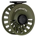 Redington Behemoth Fly Fishing Reel, Multipurpose Fly Reel for Freshwater and Saltwater, Large Arbor and Adjustable Drag, O.D. Green, 5/6