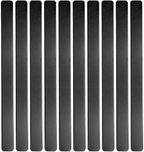 ABBECIAO 1/2" x 7" x 0.05" Anodized Aluminum Black Bracelet Blanks for Laser Engraving and Metal Stamping (Pack of 10)