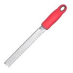 BNCHI Lemon Zester & Grater for Cheese, Ginger, Garlic, Nutmeg with Length of 12.7" (Red)