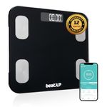 beatXP Weighing Scale with 13 Essential Body Parameters | Bluetooth Weighing Machine with Smart Fitness App and Backlit LCD Display (12 Months Warranty) (SmartPlus)