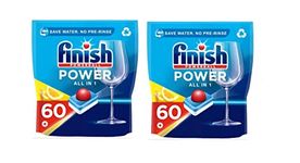 Finish All-in-One Max Dishwasher Tablets, Lemon, 60 Tablets Pack of 2