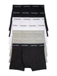 Calvin Klein Men's Cotton Stretch 7-Pack Trunk, 3 Black, 2 Grey Heather, 2 White, Large