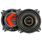 KICKER 47KSC404 KS Series Low Profile 4 Inch 4 Ohm 15 to 75 Watts RMS Power Factory Replacement Coaxial Car Audio Sound System Speakers (Pair)