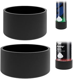 Linkidea 2 Pack Shave Gel Can No Rust Holder, Silicone Rubber Shaving Foam Bottom Rust Protector, Rust Free Holder, Compatible with Most of Shave Gel (M + L Size)
