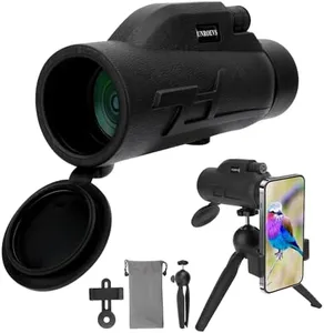 12x50 Monocular Telescope with Smartphone Holder & Tripod, High Power Monoculars with Zoom Focus for Adults, Compact Monocular with Bak4 Prism and Fmc Lens for Hiking Bird Watching Gifts for Men