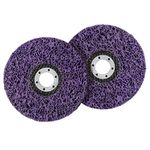 2 PCS Poly Strip Disc Wheel 125mm Polishing Disc Poly Strip Wheel Discs Effective Paint Rust Remover Clean Tool Abrasive Wheel For Angle Grinder (Purple)