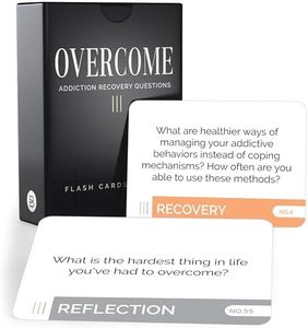 Overcome: Addiction Recovery Questions Group Therapy Game 70 Cards – Counseling Conversations Therapeutic Icebreaker for Substance Abuse, Positive Mental Health, Sobriety, Relapse & Suicide Prevention