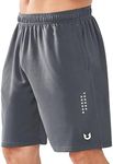 NORTHYARD Men's 10" Athletic Basketball Shorts Workout Gym Quick Dry Shorts Lightweight Mesh Training Shorts for Men Exercise SMOKEGREY 3XL