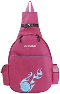 Klau Nylon Tennis Racquet Backpack Tennis Badminton Racket Case Outdoor Sports Bag Rose Red for Children Teenagers Tennis Beginners