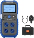 TopTes Guard-101 4 Gas Monitor Multi Gas Detector for H2S, CO, LEL and O2, with Vibration, Visual and Audible Alarms, 14h Long Battery Life, Safety Explosion-Proof, Gas Monitor for Work, Home - Blue