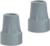 Crutch Tips, 2 Pack 7/8 inch Heavy Duty Rubber Crutch Tips Replacement Rubber Cane Tips, Gray