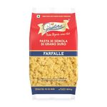 GUSTORA Farfalle Pasta, 500 Grams I Made of Durum Wheat Semolina I Rich in Protein & Fibre I Zero cholesterol I Vegetarian I No Trans-Fat I Cooking Time 10 Min (500g)