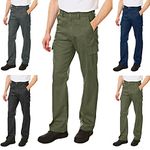 Lee Cooper Men's LCPNT205 Heavy Duty Easy Care Multi Pocket Work Safety Classic Cargo Pants Trousers, Khaki, 36W / 31L