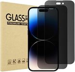 (2 Pack) ProCase iPhone Privacy Screen Protector for iPhone 14 Pro 2022, 9H Anti Spy Dark Tempered Glass Screen Film Guard for iPhone 14 Pro 6.1 Inch 2022, Case Friendly