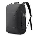 BANGE Anti Theft Backpack with USB charging Port,Lightweight Business Backpack for Men and Women, Black(upgrade), M, Laptop