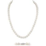 THE PEARL SOURCE 10-11mm AAA Quality Round White Freshwater Cultured Pearl Necklace for Women in 36" Opera Length