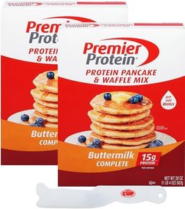 Premier Protein Pancake & Waffle Mix, Buttermilk Complete, 20 oz (Pack of 2) with By The Cup Spatula Knife