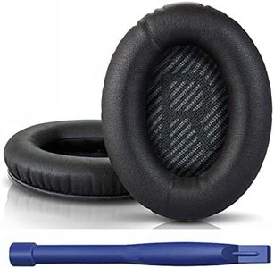 Replacement Ear Pads Cushion Earmuffs Earpads for Bose QC35 QC35ll for QuietComfort 35 & 35 ii Headphones Black