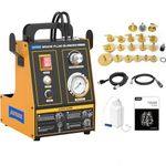 AUTOOL Brake Fluid Bleeder with 20 Master Cylinder Adapters, 220V Electric Brake Bleeder Kit, Pump Vacuum Installed, 0.7~3.0 Bar Adjustable, for All Vehicles Brake Fluid Bleeding Refilling