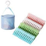 Clothes Pegs For Washing Line Pack of 48，Strong Grip Laundry Pegs for Windproof Supplies ，Rust Resistant pegs with bag for Home and Garden