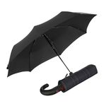 Knirps T.260 Medium Duomatic Automatic Open Close Rain Umbrella with Curved Handle - Compact Windproof Umbrella for Rain - Travel Umbrella for Adults - 97cm Diameter Umbrella & Carrying Case
