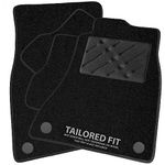 Car Mats FOR Audi E-TRON [E] 2019+ Black Carpet - Black Ribbed Trim - Black Rectangle Heel Pad [SAPP-2446]