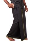 PRAKASAM COTTON Men's Welcro pocket Black Colour Dhoti. (Hip Size-40, Length - 42 inches) …