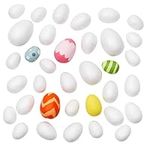 THE TWIDDLERS - 50 Polystyrene Easter Eggs for Arts & Crafts, Decorate Your Own Foam Eggs, Assorted Sizes, 5-8cm