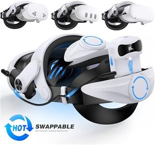 DXKK Head Strap for Meta Quest 3S/Quest 3 with Digital Display Battery to Balanced and Extra Time, Double Adjustment Dials, Enhanced Comfort VR Head Strap for Oculus Quest 2