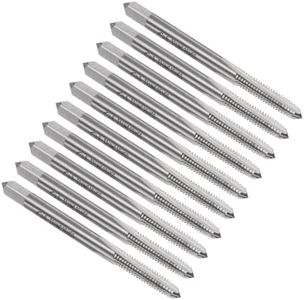 uxcell 10pcs Machine Thread Taps 8-32 UNC 2B High Speed Steel 6542 Straight Flute Screw Thread Milling Taps Threading Tapping Repair Tools