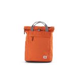 ROKA Finchley Roll Top Backpack for Women & Men - Small Canvas Rucksack w/Magnetic Closure & Multi Pockets for Work, School, Travel - Atomic Orange