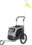 TRIXIE Bicycle Trailer, Quick-Fold, 63 x 95 x 90/132 cm, Grey, M, 13135 kg