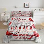 Feelyou Cardinal Bird Comforter Set Toddler Size Farmhouse Red Birds Bedding Set for Girls Boys Women Men Tree Branches Decor Comforter Nature Comforter with 1 Pillow Case